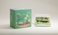 Bloc-notes en forme de cube avec des monuments emblématiques de villes célèbres, calendrier 3D, bloc-notes mémo, souvenir personnalisé, fait main, gravé au laser, cadeau classique