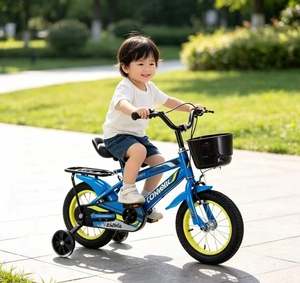 Vélos pour enfants, vélos pour garçons avec roues auxiliaires, vélos pour bébés avec sièges à paniers pour éviter les retournements latéraux - Product Image 4