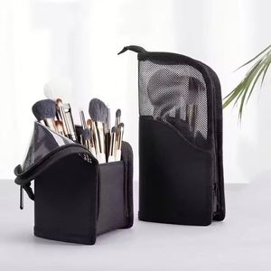 Transparent Case Women's Cosmetic With Zipper Brush <b>Holder</b> Storage <b>Makeup</b> Bag - Product Image 2