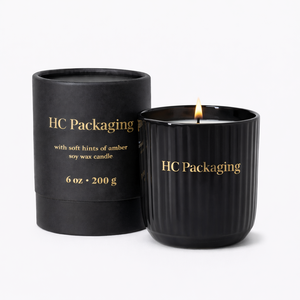 Luxury Candle Tube Packaging <b>Box</b> Custom Round Rigid Paper Cylinder for Scented Candle Glass Bottle Gold Foil Custom Logo Factory - Product Image 4