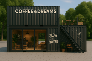 Unidad de contenedor de café emergente móvil con <span class=keywords><strong>base</strong></span> de rueda y gancho de remolque - Product Image 5