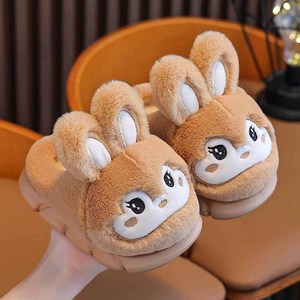 Women's Canvas Cotton Fluffy Cute Puppy-pattern Winter Warm Eco-friendly Slip-resistant Plastic-soled Plush Evergreen All - Product Image 2