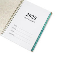 Journal d'autosoins en spirale à couverture rigide A5 imprimé personnalisé Annuel Hebdomadaire Mensuel Agenda Agenda Autocollant Onglets Nouveau Design Livre
