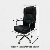Chaise de bureau moderne nordique pour la maison et l'hôtel, pivotante, avec dossier rembourré en PU, ergonomique, pour dirigeant