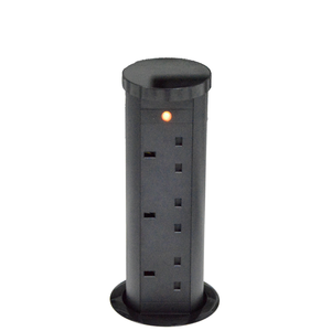 Enchufe Neumático Estándar del Reino Unido <span class=keywords><strong>de</strong></span> 16A, Enchufe del Reino Unido <span class=keywords><strong>de</strong></span> Aleación <span class=keywords><strong>de</strong></span> Aluminio para Tomacorriente Neumático Oculto en la Cocina para Encimera CN/EU - Product Image 2