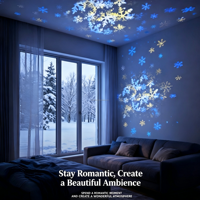 Lampe de Projection LED Rotative Dynamique à Succès Commercial, Connectivité USB, Intensité Tactile Réglable, Motifs Flocon de Neige, Noël, Océan, Football, Décoration Intérieure