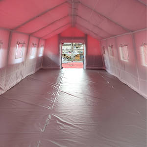 Tente Gonflable de Lutte Contre l'Incendie 30 m² Double Couche Assemblage Automatique Imperméable pour Exercices de Commande Extérieure, Secours en Cas de Catastrophe et Camping - Product Image 1