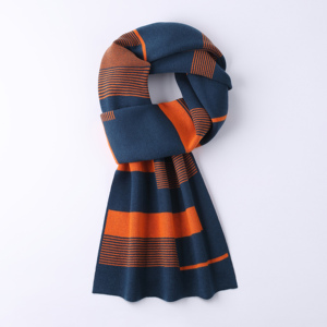 Merino len nam dài Jacquard kiểm tra Khăn choàng cao cấp mùa đông kinh doanh ấm dệt kim khăn cho quà tặng - Product Image 4