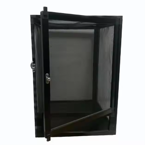 Lüks üçgen desen demir köpek kafesi alüminyum dayanıklı Metal plastik tepsi cam kuşlar Rainforest sürüngenler düğme kapatma kutusu - Product Image 5