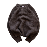 Pull en cachemire tricoté respirant pour homme, style designer, col rond, avec logo frontal, pour l'hiver