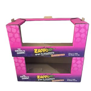 Sacoche en carton personnalisée de Sam's WM Bonbons à grignoter Boîte de présentation en carton ondulé empilable PDQ <span class=keywords><strong>pour</strong></span> supermarché - Product Image 5