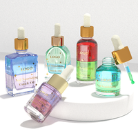 Huile à cuticules végétalienne transparente format voyage avec logo personnalisé, revitalisant pour les ongles, en flacon compte-gouttes, vente en gros