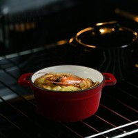 Four hollandais en fonte émaillée avec couvercle/casseroles profondes 8 oz mini rôtissoire assaisonnée ustensiles de cuisine poêle antiadhésive pot à haricots