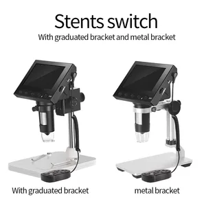 Microscopio Electrónico Digital con Pantalla HD de 4.3 Pulgadas y 1080P, Enfoque Manual, 8 Luces LED, Soporte Metálico, Control Remoto, 1000X <span class=keywords><strong>DM3</strong></span> PRO - Product Image 1