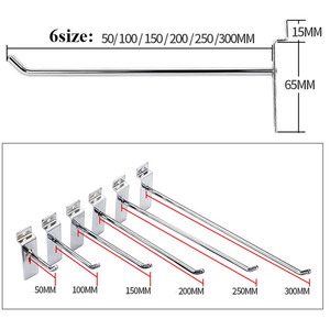 Siêu thị slatwall hiển thị móc Pegboard chroming treo thanh móc - Product Image 2