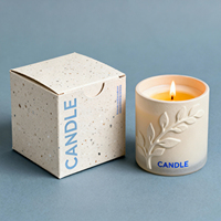 Boîte cadeau en papier rigide de style tiroir avec logo personnalisé, papier d'art gaufré de luxe pour savon et bougie