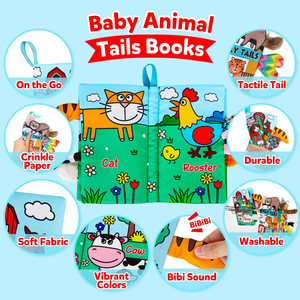 <span class=keywords><strong>Libros</strong></span> <span class=keywords><strong>de</strong></span> Tela Suaves con Colas <span class=keywords><strong>de</strong></span> Animales <span class=keywords><strong>de</strong></span> la Selva <span class=keywords><strong>para</strong></span> <span class=keywords><strong>Bebés</strong></span> <span class=keywords><strong>de</strong></span> <span class=keywords><strong>6</strong></span> <span class=keywords><strong>a</strong></span> <span class=keywords><strong>12</strong></span> <span class=keywords><strong>Meses</strong></span>, Juguetes Sensoriales <span class=keywords><strong>para</strong></span> el Tiempo Boca Abajo - Product Image 3
