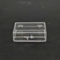 Boîte de rangement en plastique PS transparente à couvercle articulé, durable et multi-usages, pour bijoux, quincaillerie, pièces de bricolage, emballage