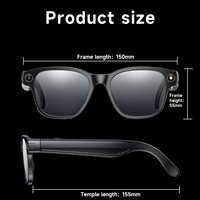 Lunettes Intelligentes avec Caméra 8MP, Vidéo 1080p, Traduction IA, Réduction du Bruit, Étanchéité IP68, Contrôle via App Android/iOS, Batterie 270mAh, pour Hommes