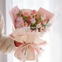 Bouquet de fleurs en bâton torsadé, bouquet de tulipes tissé à la main, bouquet créatif en velours corail, calla fini, cadeau pour petite amie