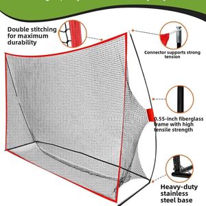 ตาข่ายกอล์ฟคุณภาพเยี่ยม ขนาด 10x7 ฟุต โครงไฟเบอร์กลาส ฐานสแตนเลสแข็งแรงทนทาน อุปกรณ์ฝึกซ้อม - Product Image 1
