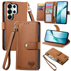 Funda Tipo Cartera con Diseño de Corazón para Galaxy S23/S24/S25/S26 Ultra, Funda con Ranuras para Tarjetas de Crédito para <span class=keywords><strong>Samsung</strong></span> A07/A17/A37/A57 - Product Image 2