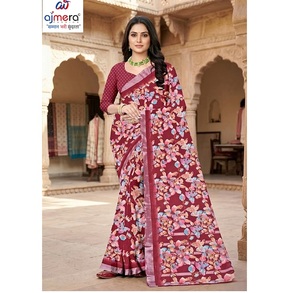 Saris en coton tendance et élégants pour femmes, confort premium, luxe, protection solaire, séchage rapide, toutes saisons, bureau, décontracté - Product Image 1