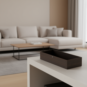 Modern Living Room Cabinet Drawer 100x38 H20 Glossy White <b>Open</b> Compartment Storage Solution - Product Image 2