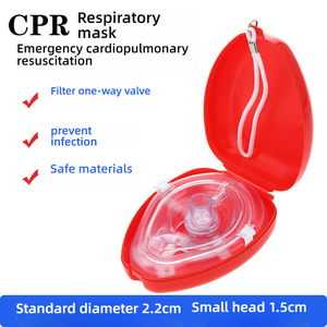 Máscara respirador de silicona <span class=keywords><strong>para</strong></span> RCP, válvula unidireccional, Ayuda de Emergencia, herramienta salvavidas, Reanimación cardiopulmonar, producto de ciencia médica - Product Image 2