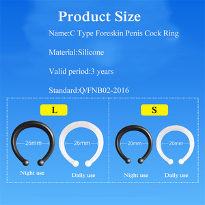 남성 포피 교정 링 페니스 트레이닝 슬리브 시간 지연 장치 성인용품 남성용 락 콕 링 2개 - Product Image 6