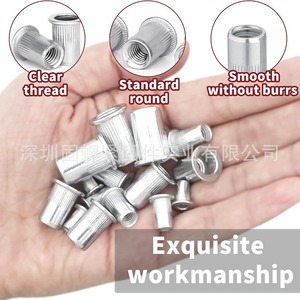 QIBIND Rivet Nut Set 100pcs M3 M4 M5 M6 M8 Metric Thread Inserts Aluminum Alloy - Product Image 2
