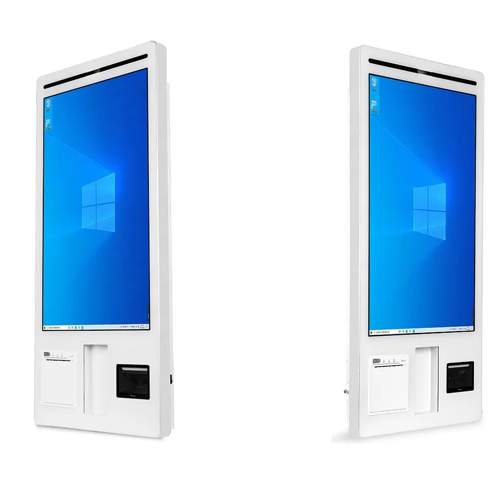 wall mounted 27 inch restaurant fast food order touchscreen display All in One PC Touch Screen Self Payment Kiosks