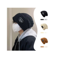 Vente en gros de bonnets en laine personnalisés pour hommes et femmes, épais et chauds pour l'hiver, avec protection des oreilles, double face avec fourrure