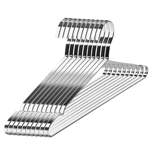 Stainless Steel Clothes Hanger Thickened Wide Flat Strip Non Slip Mark Free For Drying Pants And Trousers - Product Image 1