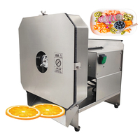 Multifunctionele automatische snijmachine 2 in 1 snij- en raspmachine Commerciële fruit- en groentesnijmachine van roestvrij staal