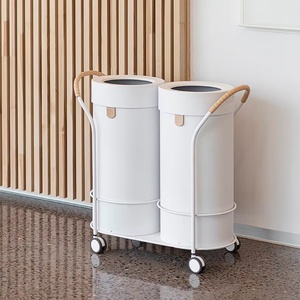 Commercial Public <b>Large</b> Garbage <b>Bin</b> Outdoor Office Hotel Indoor Stainless Steel Trash Cans - Product Image 3