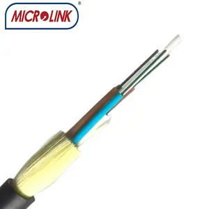 Cable de fibra óptica dieléctrico autoportante aéreo para exteriores, cable ADSS PE /AT, chaqueta única, 100m de rango, 24 núcleos, ADSS