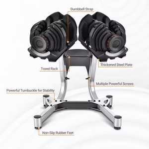 <span class=keywords><strong>Mancuernas</strong></span> Ajustables con Bloqueo Giratorio Resistentes a Caídas, 24 kg, 52.5 lb, Unidad de Levantamiento de Pesas Automática para Gimnasio - Product Image 4