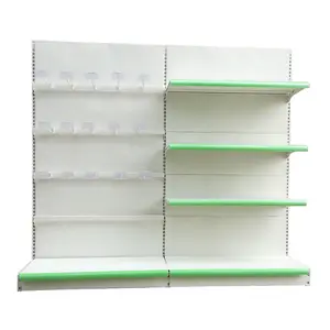 Factory customized color size metal heavy duty shelves wall shelves for cosmetics display gondola