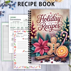 Đầy Màu sắc xoắn ốc bìa cứng công thức máy tính xách tay thiết kế trang đầy đủ giữ 140 công thức nấu ăn-cá nhân & Quà Tặng đã sẵn sàng - Product Image 3