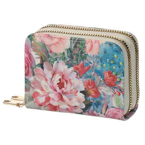 Monedero de mujer 2026, nuevo, delgado, moderno, con múltiples ranuras para tarjetas, doble cremallera, diseño creativo con flores, tarjetero y monedero. - Product Image 6