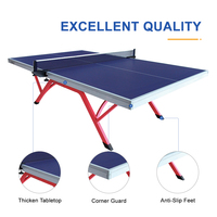 Ping pong professionnel d'intérieur, tennis de table, vente directe d'usine, tables de ping pong imperméables pour l'extérieur