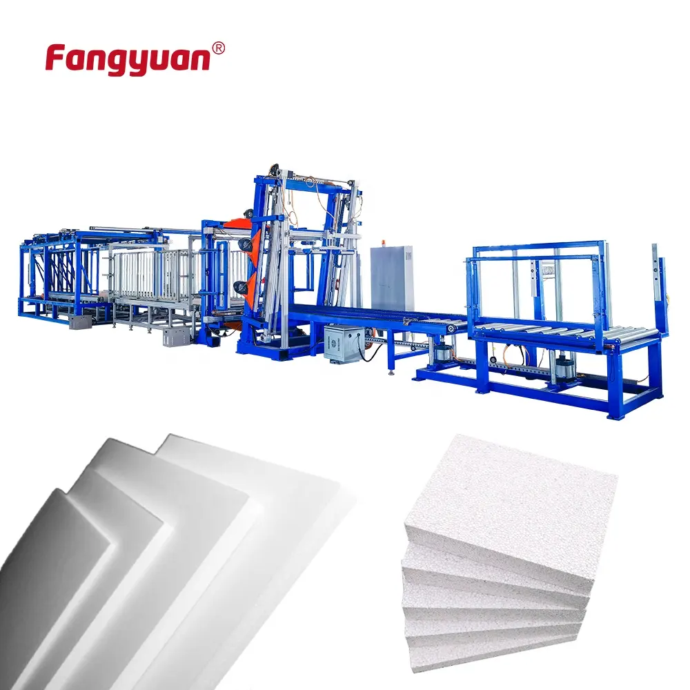 Fangyuan full-automatic continuous 3-Direction eps foam polystyrene panel fast cutting machine for styrofoam sheets cutter