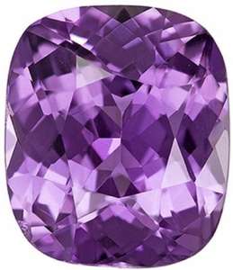 Piedra Preciosa Suelta de Cuarzo Amatista Púrpura Natural, Corte Cojín, 8x10mm, Tratada con Calor, para Joyería, con Certificación de Terceros, Grado 3 Quilates - Product Image 2