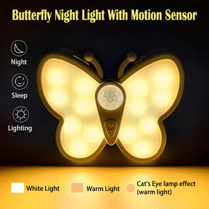 <b>LED</b> Night Lamp <b>With</b> <b>Motion</b> <b>Sensor</b> Rechargeable USB Night <b>Light</b> 2 Colors for Room Kitchen Cabinet Bedside Table Lamp - Product Image 2