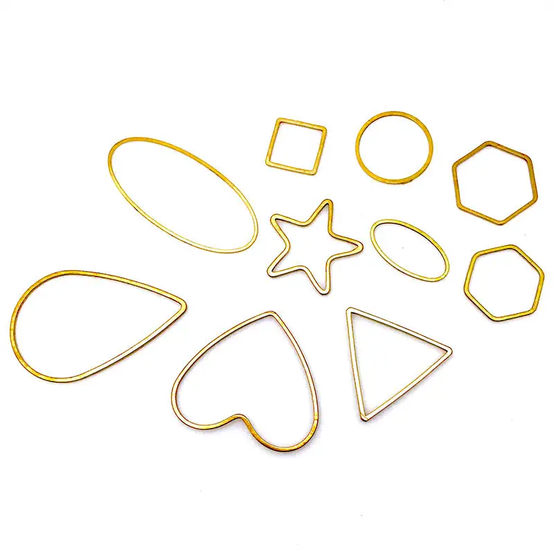 accessories 8mm Gold Plated Cutting Circle Open connector seamless Jewelry Findings Gold Jump Ring for DIY Pendant