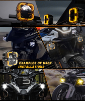 Projecteurs LED Haute Puissance pour Moto, Feux Auxiliaires pour ADV BMW GS 1250 Adventure avec Faisceau de Câblage Stroboscopique et Interrupteur