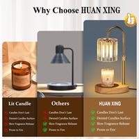 Lampe chauffe-bougie décorative pour la maison avec minuterie, variateur d'intensité et hauteur réglable pour bougies en pot