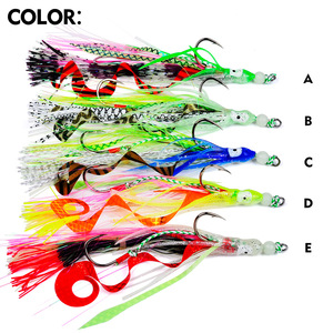 170mm chất liệu Silicone bạch tuộc váy nhân tạo mềm thu hút 5 màu sắc chìm hành động lure lure mực váy với 15 #18 # móc - Product Image 3