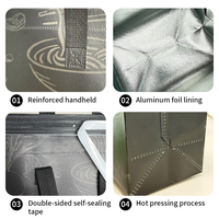 Sac isotherme personnalisé en non-tissé durable et écoresponsable, avec intérieur en feuille, résistant à l'humidité, pour courses et boissons, à usage unique
